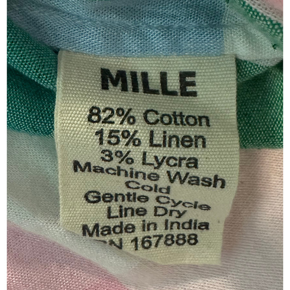 Mille 3/4 Sleeve Charlie Top in Pastel Plaid - NWT size S - Picture 4 of 7